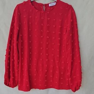 Fantasie Women's Chic Red Textured Blouse